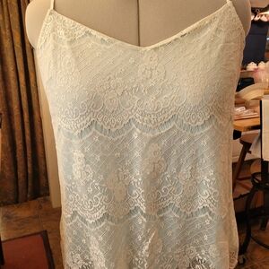 Maurices Ivory Lace Chemise Slip
